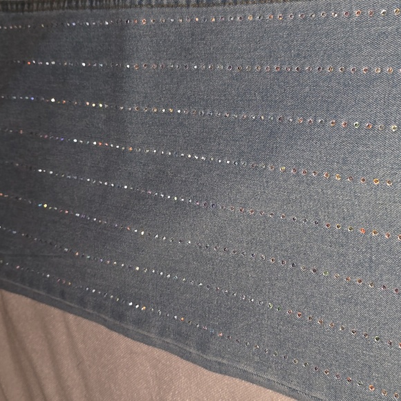 Almost Famous Sparkling Blue Flare Jeans - Picture 3 of 12
